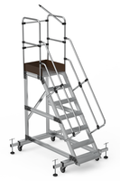 Drabina magazynowa podest jezdny HIGHER 87PRO 8706 6 stopni + podest
