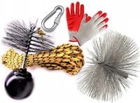 Zestaw komplet do czyszczenia komina Kula 2,5kg 12m Szczotka metalowa