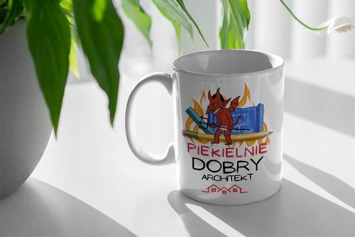 Kubek Czerwony Architekta Najlepszy Architekt Z Nadrukiem Ze Zdjęciem na Arena.pl