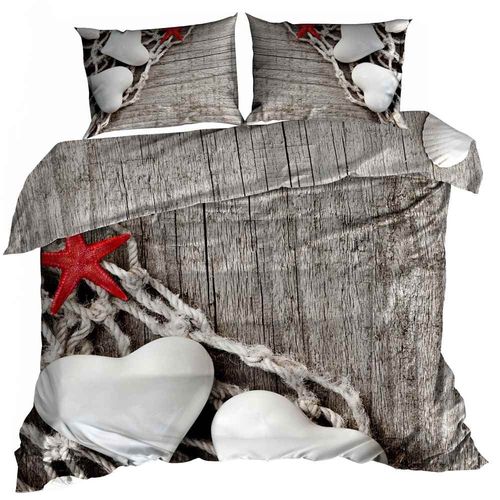 Pościel bawełna satyna 3D 160x200cm SERCA W SIECI na Arena.pl