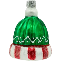 Bombka choinkowa szklana: Czapka zimowa