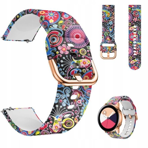 SILIKONOWY PASEK DO SAMSUNG GALAXY WATCH 3 4 5 6 40/41/42/43/44 ACTIVE 1 2 zdjęcie 2