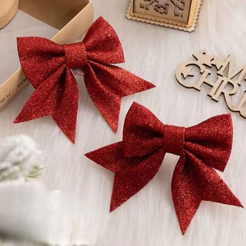 KOKARDA ŚWIĄTECZNA 2SZT CZERWONA BŁYSZCZĄCA 15CM NA CHOINKĘ DRZWI OKNO na Arena.pl