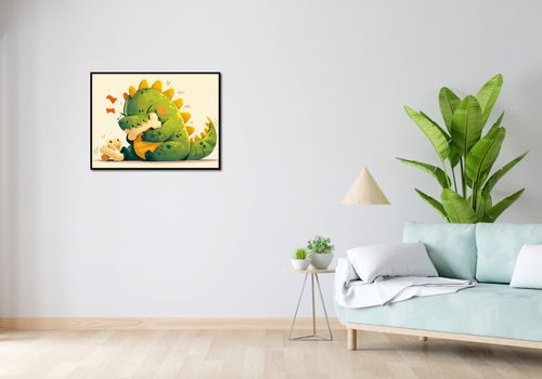 Plakat 80x60cm Uroczy Dinozaur na Arena.pl