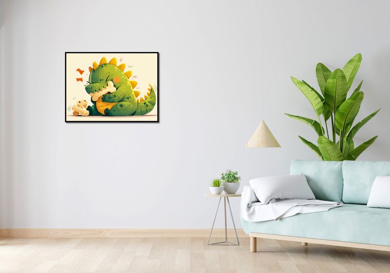 Plakat 80x60cm Uroczy Dinozaur zdjęcie 4