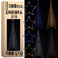 Choinka 400 LED zewnętrzna 300cm biała zimna