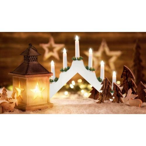 świecznik adwentowy led, ciepła biel 7 świec lampka biała lamp61 na Arena.pl