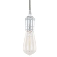 Loftowa LAMPA wisząca ATRIUM DS-M-036 CHROME Italux metalowa OPRAWKA zwis przewód chrom
