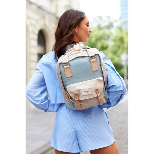 plecak w odcieniach beżu i niebieskiego na laptopa - himawari na Arena.pl