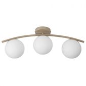 ŻYRANDOL LED E27 BALI-12 51CM BEŻOWO-ZŁOTY STAL SZKŁO