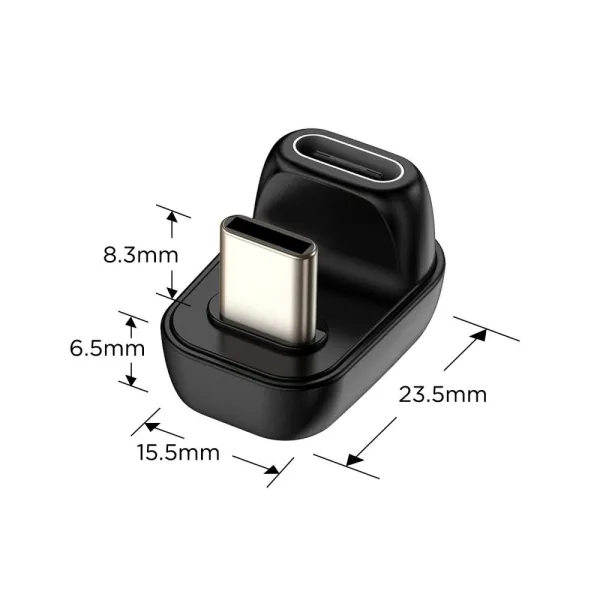 adapter kątowy tech-protect ultraboost aa04 usb-c - czarny zdjęcie 2