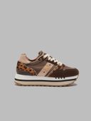 Damskie buty sportowe Blauer Brown Suede z kropkowanymi detalami, art. r.37