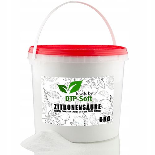 5KG KWAS CYTRYNOWY JEDNOWODNY SPOŻYWCZY KWASEK E330 CZYSTY WIADERKO 5 KG na Arena.pl