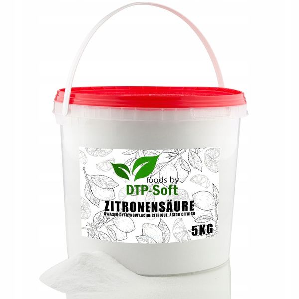 5KG KWAS CYTRYNOWY JEDNOWODNY SPOŻYWCZY KWASEK E330 CZYSTY WIADERKO 5 KG zdjęcie 4