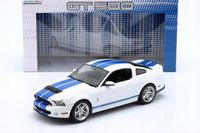 GREENLIGHT 2011 SHELBY MUSTANG COBRA GT500 Silver/Black stripes 1:18