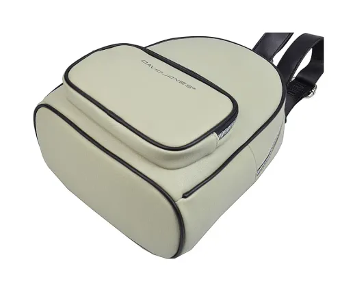 plecak damski david jones 6750-2 w kolorze ecru z ekoskóry  mieści format na Arena.pl