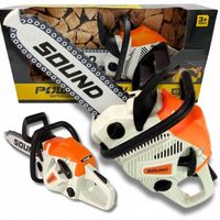 PIŁA MOTOROWA ZABAWKOWA dla dzieci DUŻA SPALINOWA + RUCHOMY GUMOWY ŁAŃCUCH