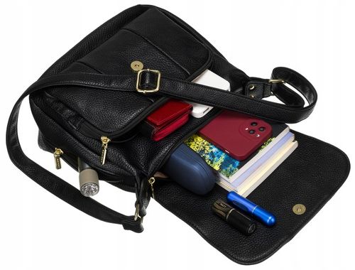 Torebka Rovicky ze skóry ekologicznej z klapką na klips magnetyczny damska na Arena.pl