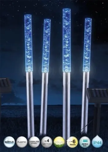 4 x LAMPKA OGRODOWA SOLARNA MULTIKOLOR LED na Arena.pl