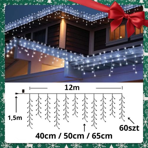 SOPLE LED 300 LAMPKI ZIMNE WISZĄCE 13,5M ZEWNĘTRZNE WEWNĘTRZNE EFEKT FLASH na Arena.pl