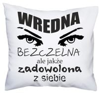 foto PODUSZKA Z NADRUKIEM Wredna Cytat Mała Mi