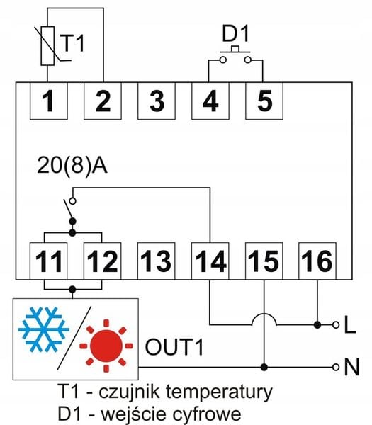 REGULATOR TEMPERATURY TERMOSTAT sterownik czujnik zdjęcie 2