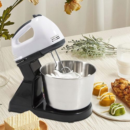 MIKSER RĘCZNY ROBOT KUCHENNY + 4 KOŃCÓWKI DUŻA MISA STOJAK 7 BIEGÓW na Arena.pl