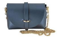 Modna listonoszka wizytowa skórzana - Granatowa