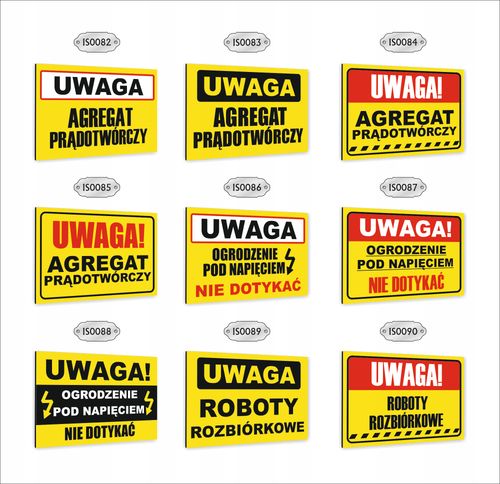 Tabliczka znak informacyjny dibond 20X15 UWAGA ROBOTY NA WYSOKOŚCI na Arena.pl