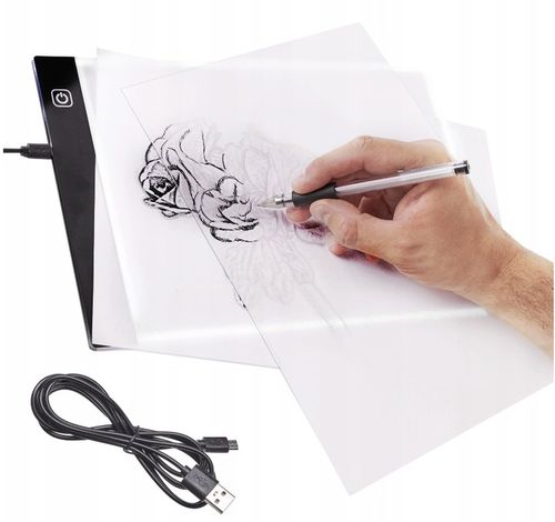 TABLET GRAFICZNY XL LED - PREZENT NA ŚWIĘTA - DESKA KREŚLARSKA PODŚWIETLANA na Arena.pl