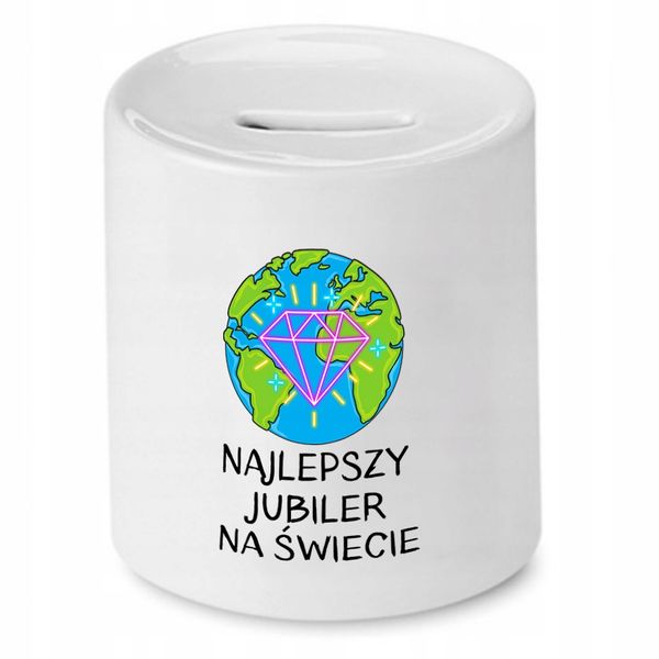 Dla Jubilera Prezent Skarbonka Najlepszy Na Z Nadrukiem Ze Zdjęciem zdjęcie 1