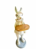 FIGURKA WIELKANOCNY PANI ZAJĄC KRÓLIK V beż