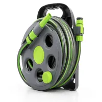 Wąż ogrodowy z bębnem na ścianę gumowy 1/2" 15 metrów 3 warstwowy divo