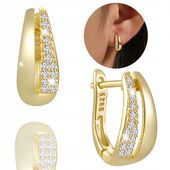 Zlote KOLCZYKI Srebrne PRÓBA 925 z CYRKONIE SREBRO Angielskie Zapiecie