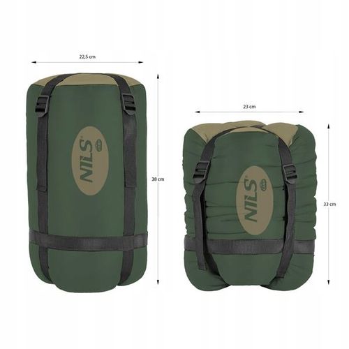 Duży ciepły śpiwór turystyczny mumia z kapturem i pokrowcem kompresyjnym na Arena.pl