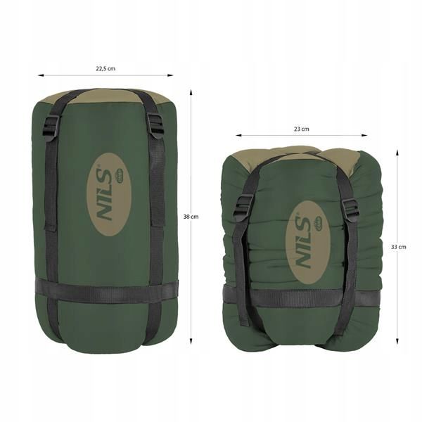 Duży ciepły śpiwór turystyczny mumia z kapturem i pokrowcem kompresyjnym zdjęcie 3