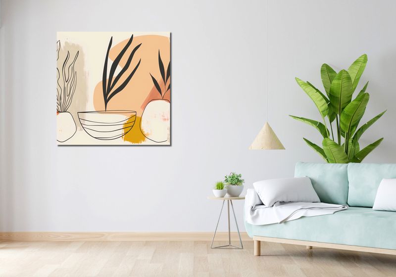 Obraz 90x90cm Szkice Botaniczne zdjęcie 2