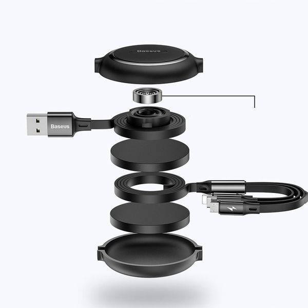 BASEUS SZYBKI KABEL ZWIJANY 3w1 USB - micro USB/Lightning/USB C 3.5A 1,2m zdjęcie 13