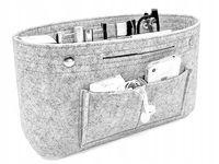 Organizer do Torebki Wkład Filcowy SZARY jasny Popielaty