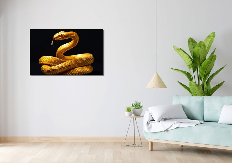 Obraz 100x60cm Złoty Wąż zdjęcie 2