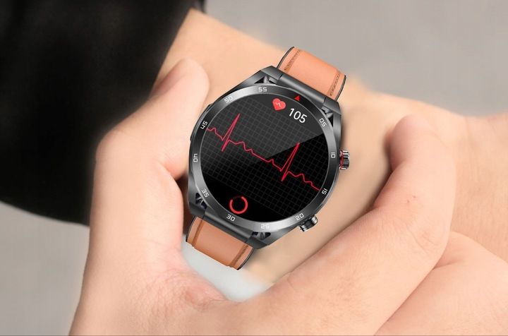SMARTWATCH ZEGAREK TEMPERATURA CIAŁA POMIAR CUKRU GLUKOZA 3 PASKI HRV EKG zdjęcie 14
