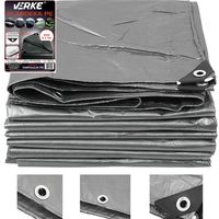 PLANDEKA UNIWERSALNA WZMACNIANA 3x4 M SZARA VERKE V50021 120 g/m