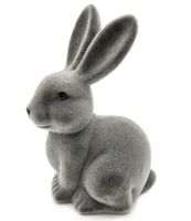 KRÓLICZEK WIELKANOCNY SZARY DEKORACJA ŚWIĄTECZNA FIGURKA 15cm