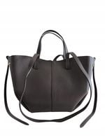 Torebka damska VERA PELLE SHOPPERKA na ramię i do ręki SKÓRA BRĄZOWA Midi