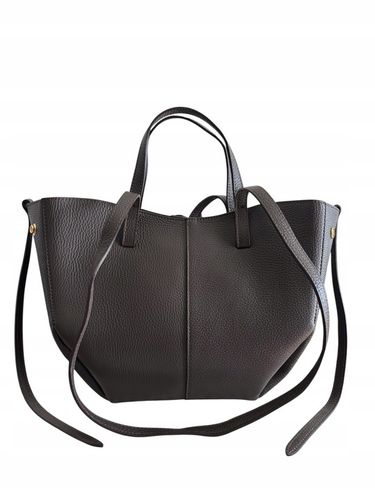 Torebka damska VERA PELLE SHOPPERKA na ramię i do ręki SKÓRA BRĄZOWA Midi na Arena.pl