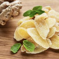 IMBIR KANDYZOWANY PŁATKI 1kg Do herbaty w płatkach wysoka jakość Kol-Pol