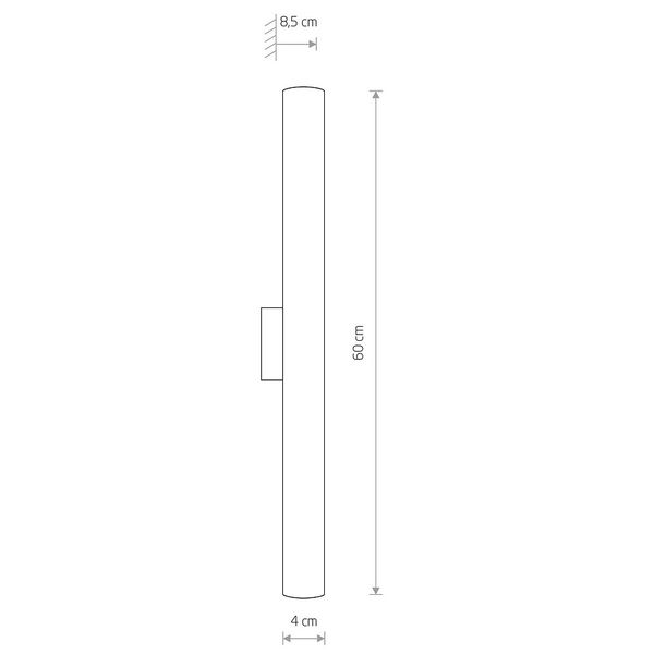 Kinkiet nad lustro Ice Tube 8118 ledowa lampa 12W 4000K srebrna zdjęcie 4
