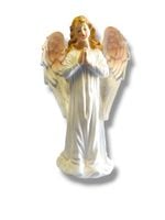 Anioł 30 Cm Figura Włoska Ręcznie Malowana – Biała Szata