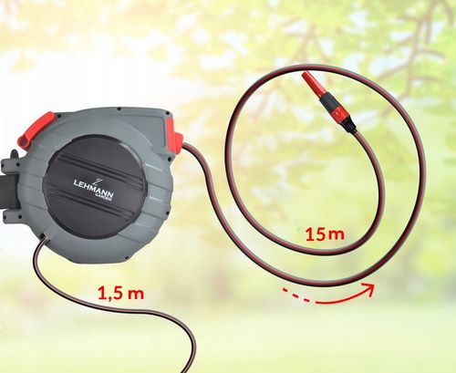 BĘBEN ZWIJACZ NA WĄŻ OGRODOWY AUTOMATYCZNY MOCNY 3/4 1/2 16,5 m na Arena.pl