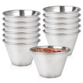 12x Miseczka Stalowa na Sos Dip Sosjerka Miska Dipówka Pojemnik 7 cm 100 ml